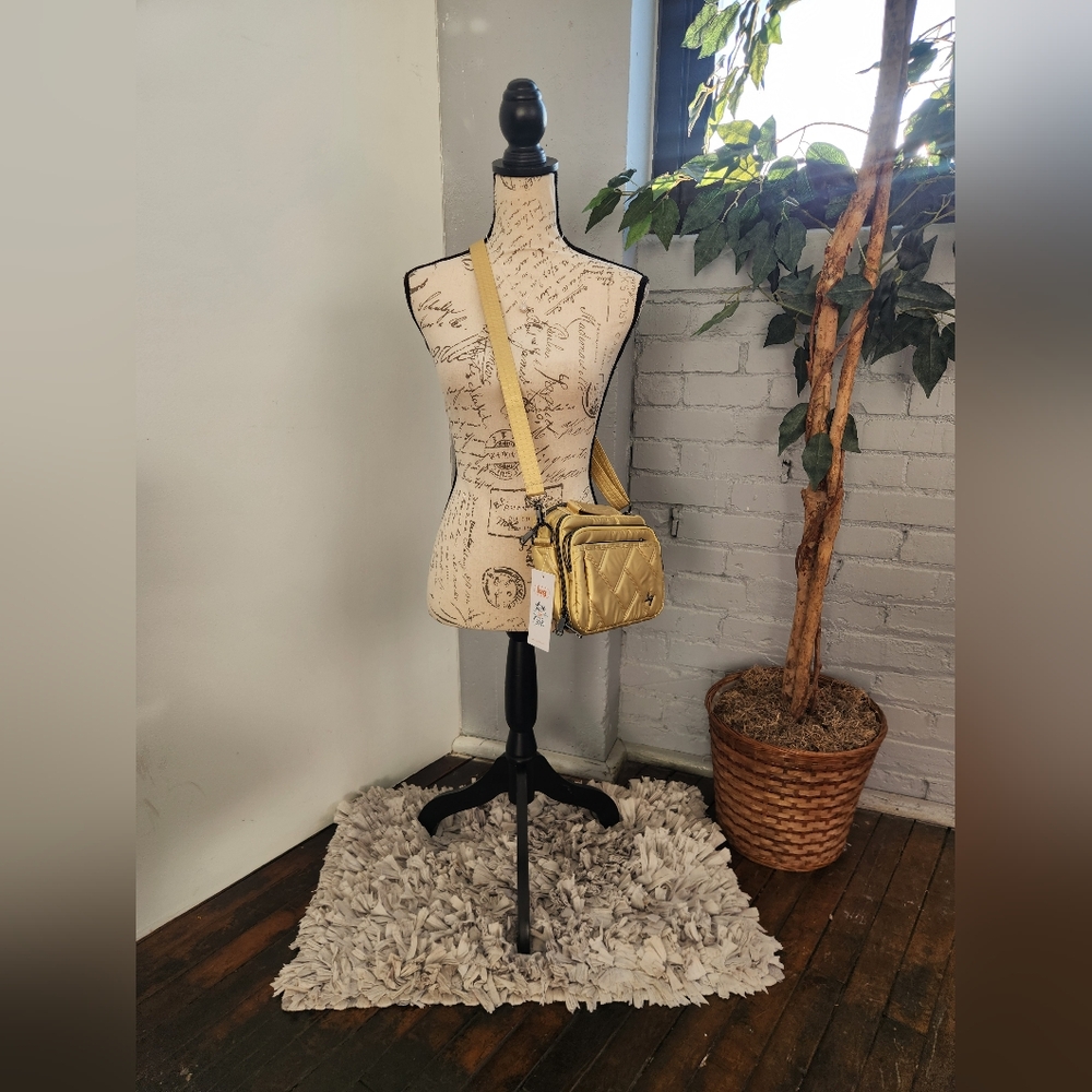 Gold LUG Crossbody Bag